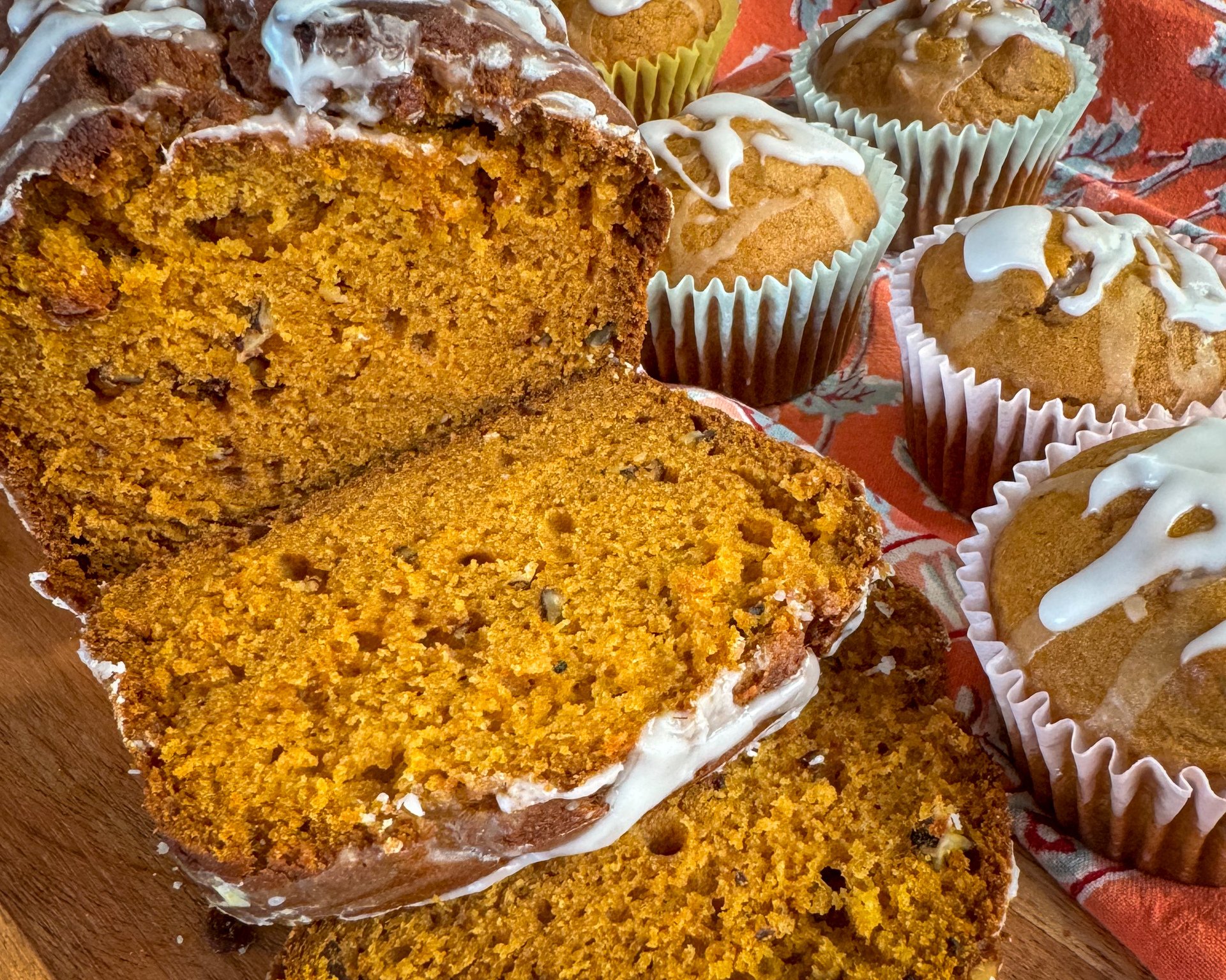 Ginger Cardamom Pumpkin Muffins (or bread!)