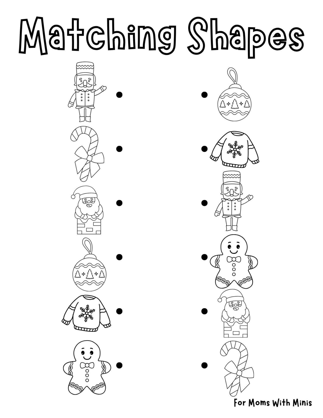 🎄 Matching Christmas Shapes