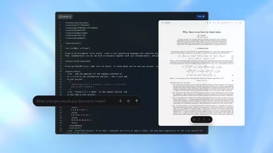 OpenAI Introduces Prism, a New AI Workspace for Research