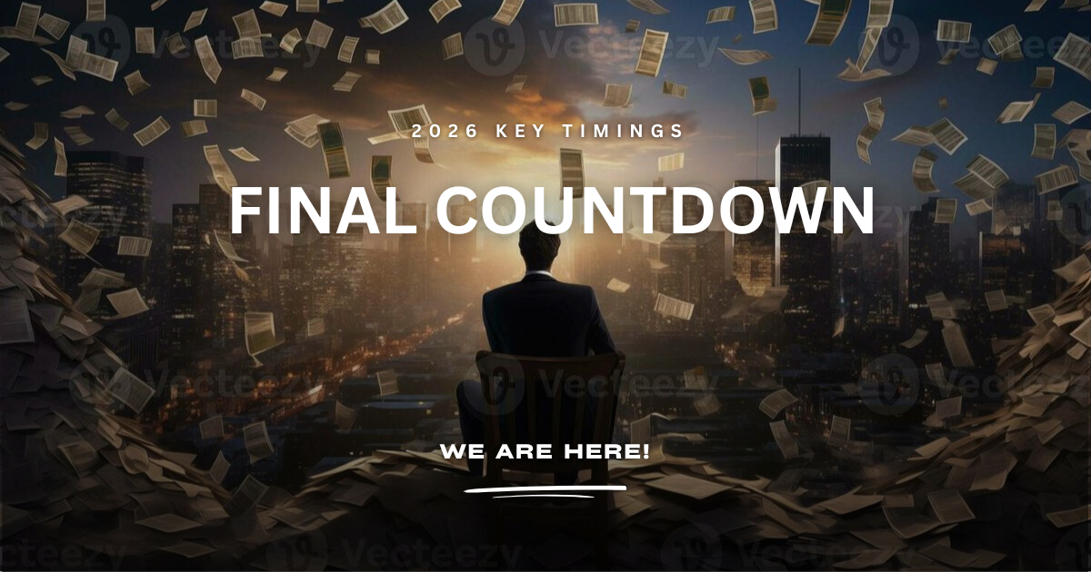 We're at the starting point now. Final countdown to crash