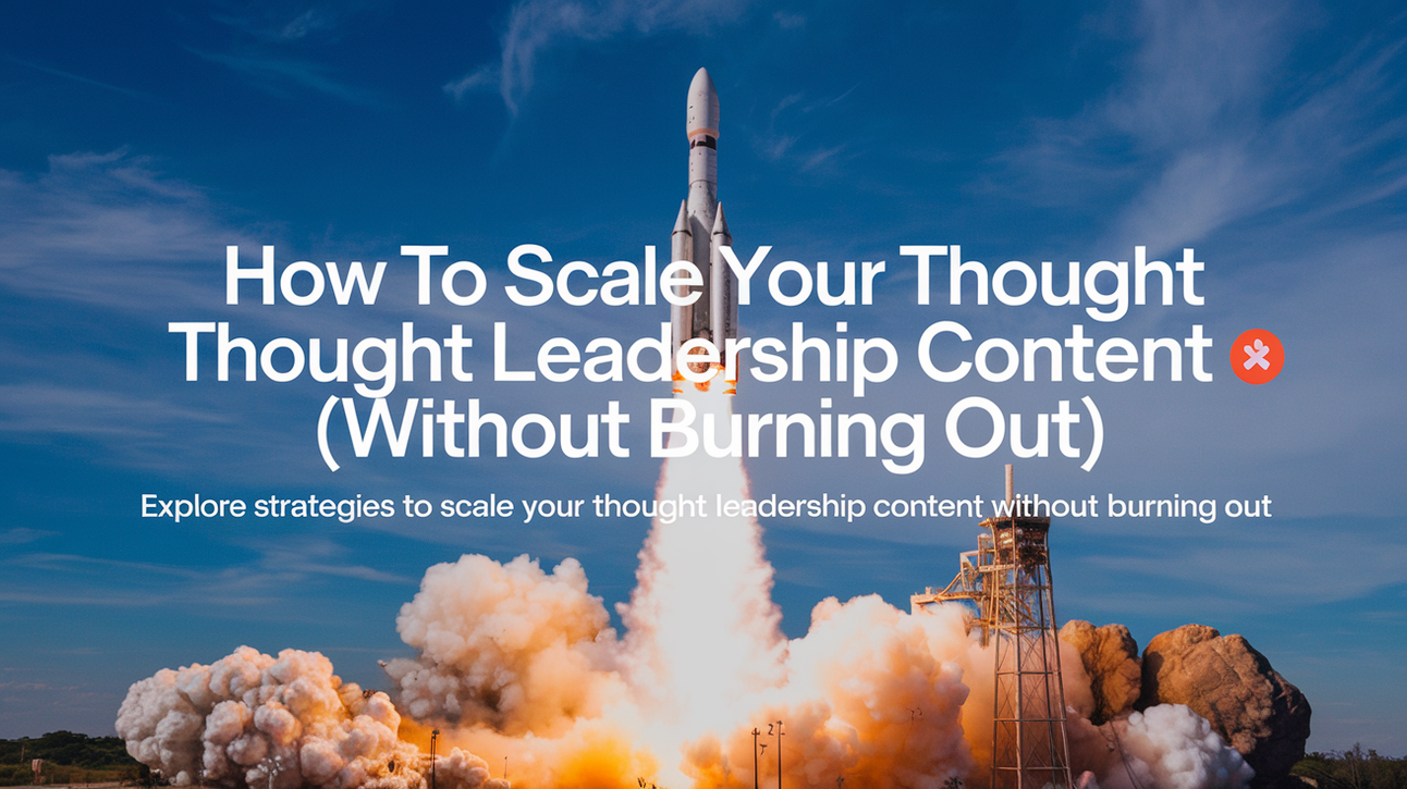  How to Scale Your Thought Leadership Content (Without Burning Out) 🚀