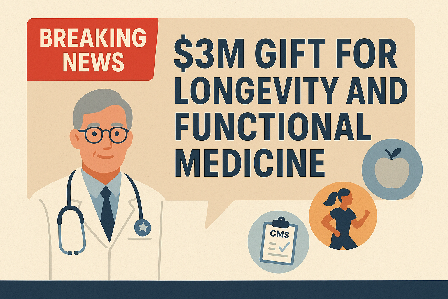 CMS just announced a $3m gift for longevity and functional medicine