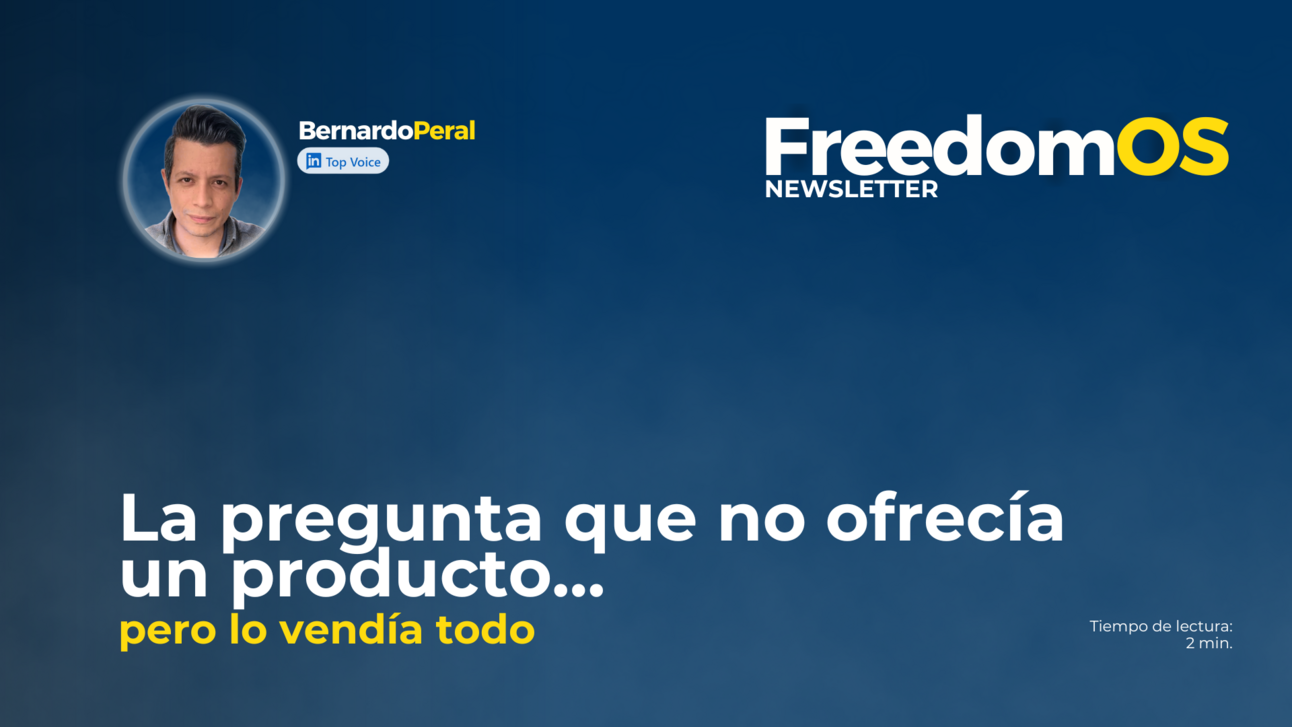 La pregunta que no ofrecía un producto... pero lo vendía todo