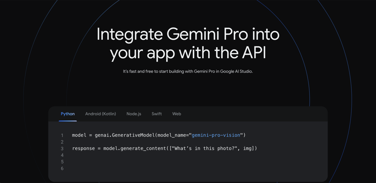 Gemini Pro API is now live
