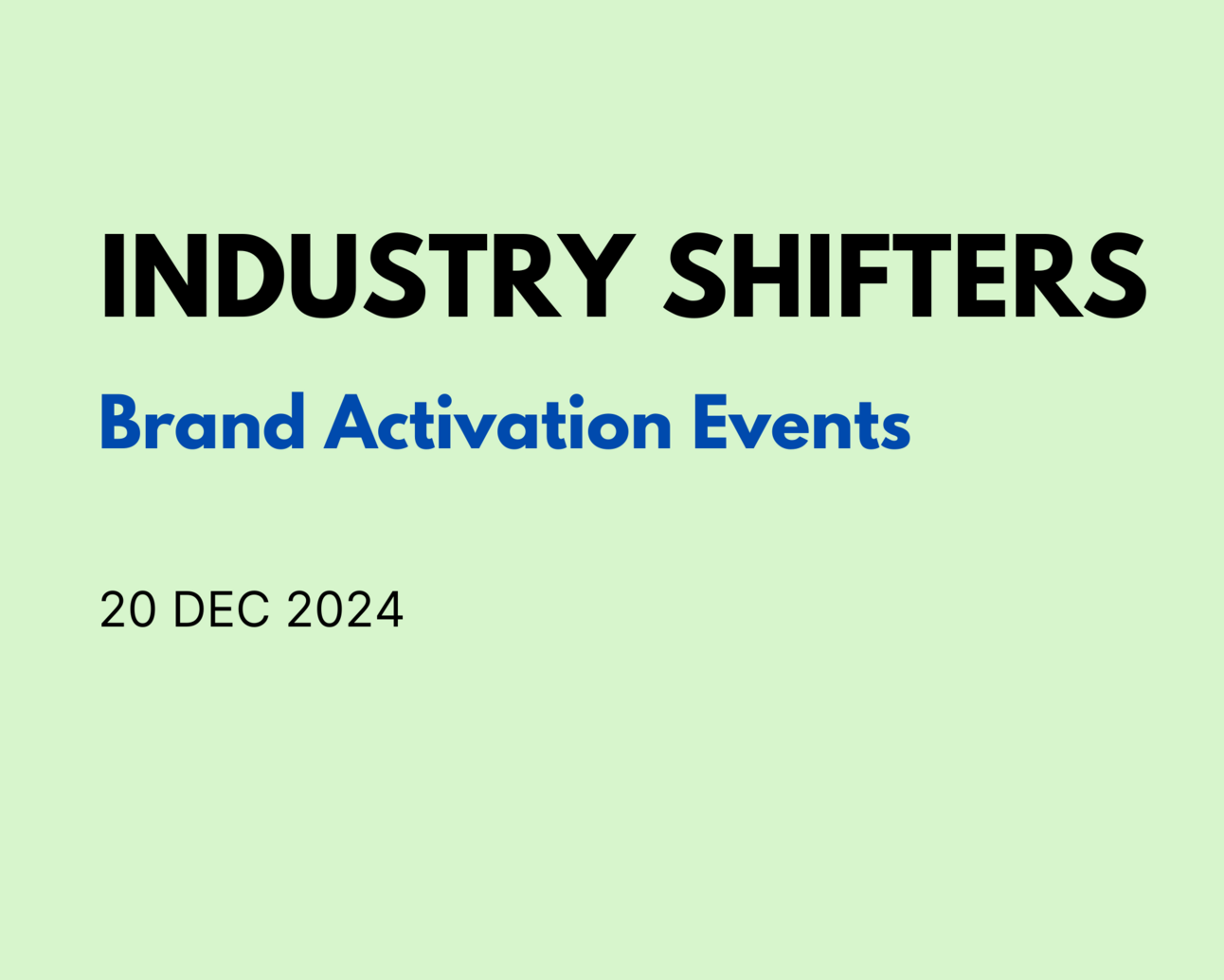 Brand Activation Events