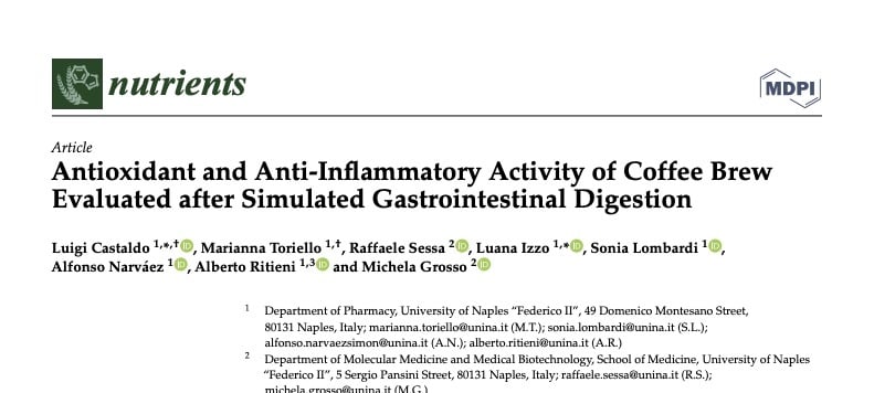 🔬 Science Spotlight #006: Coffee’s Antioxidant and Anti-Inflammatory Effects After Digestion