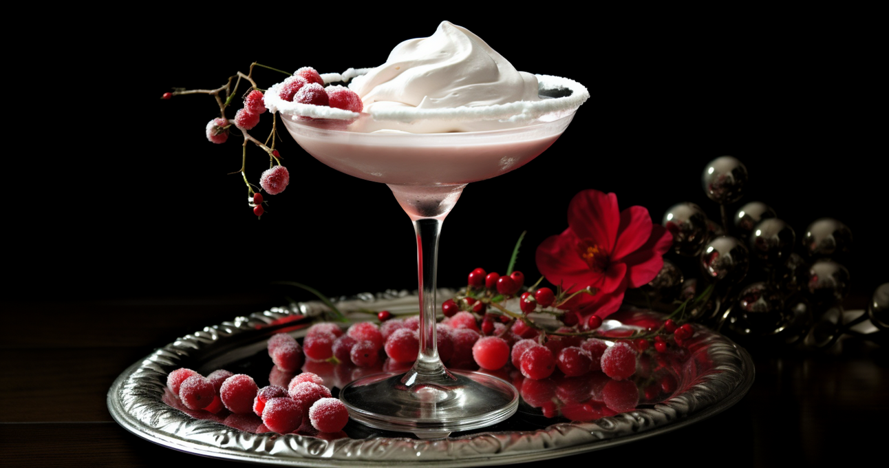 Luxurious Frosted Cranberry Vanilla Martini