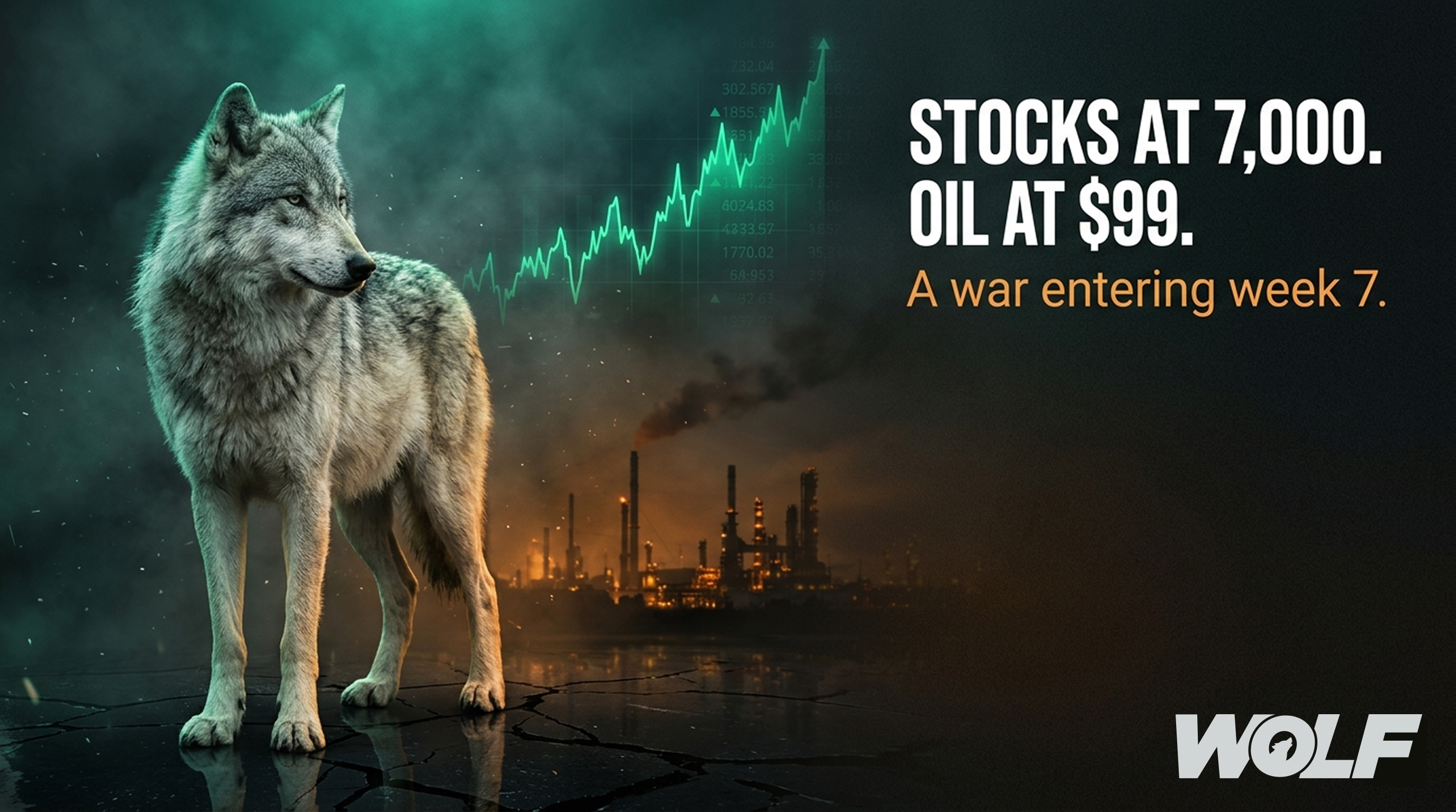 🐺 Stocks at 7,000. Oil at $99. A War Entering Week 7.