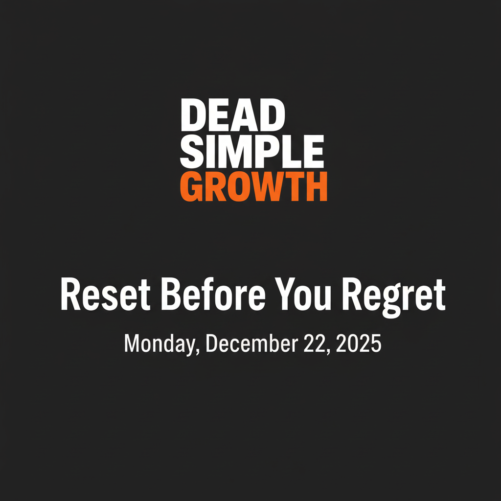 Reset Before You Regret