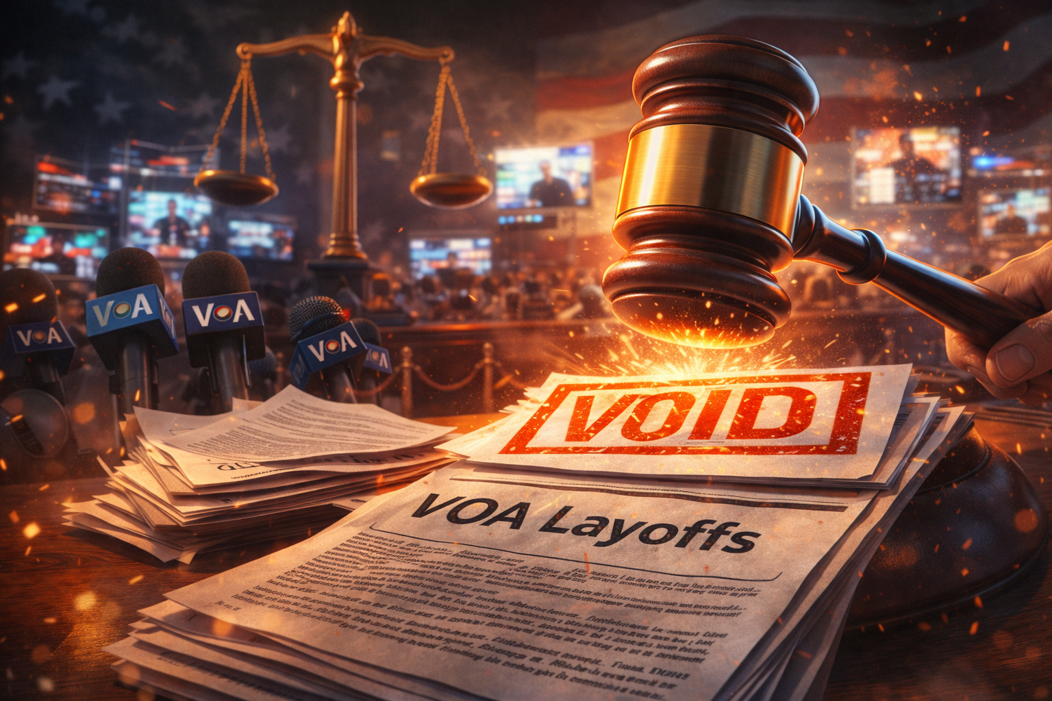 Judge Voids VOA Layoffs