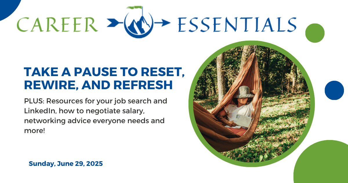 Take a Pause to Reset, Rewire, and Refresh