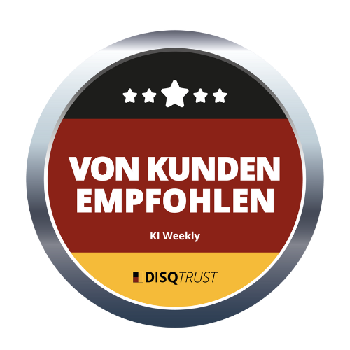 DISQTrust Siegel von Kunden Empfohlen KI Weekly