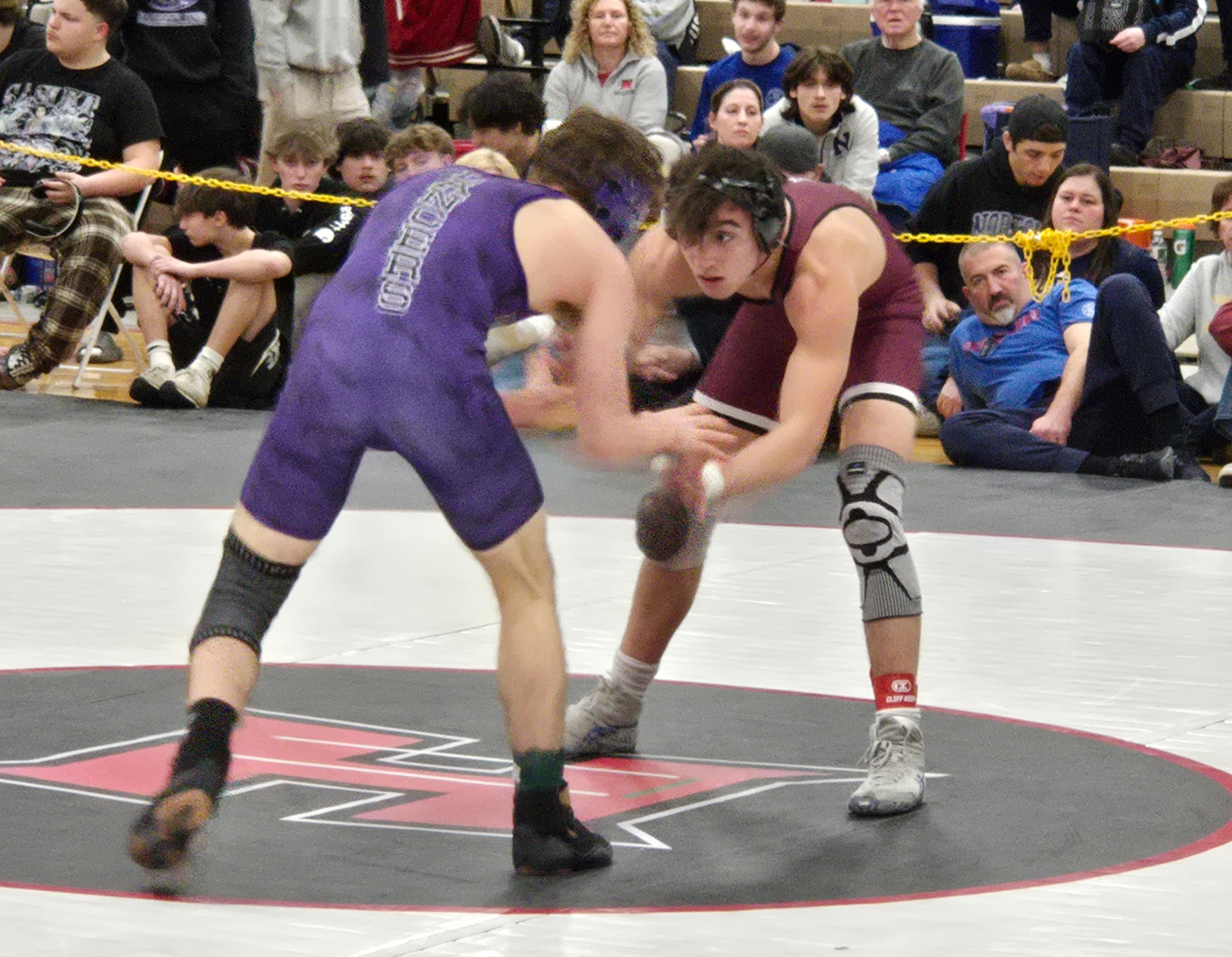 Stars still shining on mat, track