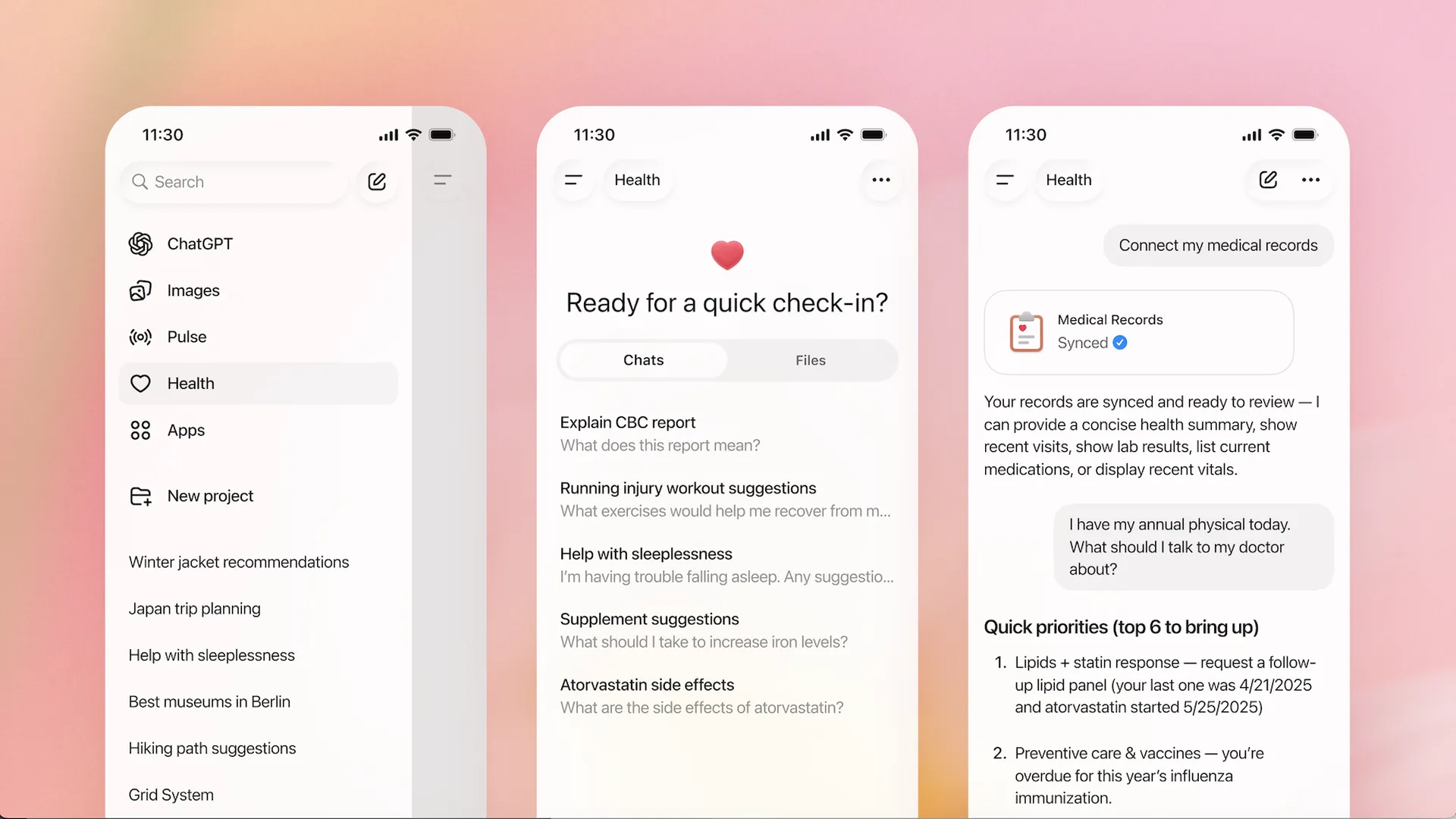 🏥 ChatGPT Health for medical help