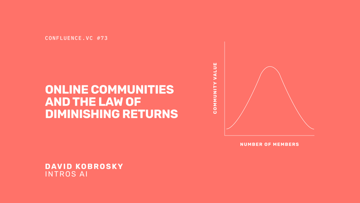 📶 Online communities and the law of diminishing returns with David Kobrosky (CEO @ Intros AI)