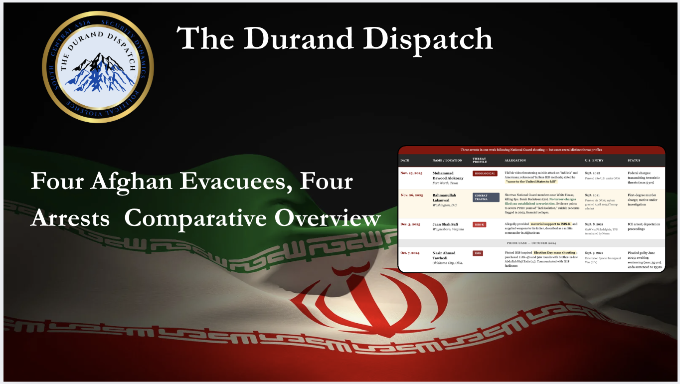 Different Paths to Violence: The Afghan Evacuee Cases Driving Policy