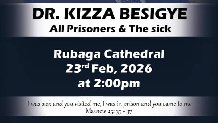 HOLY MASS FOR DR. KIZZA BESIGYE POSTPONED