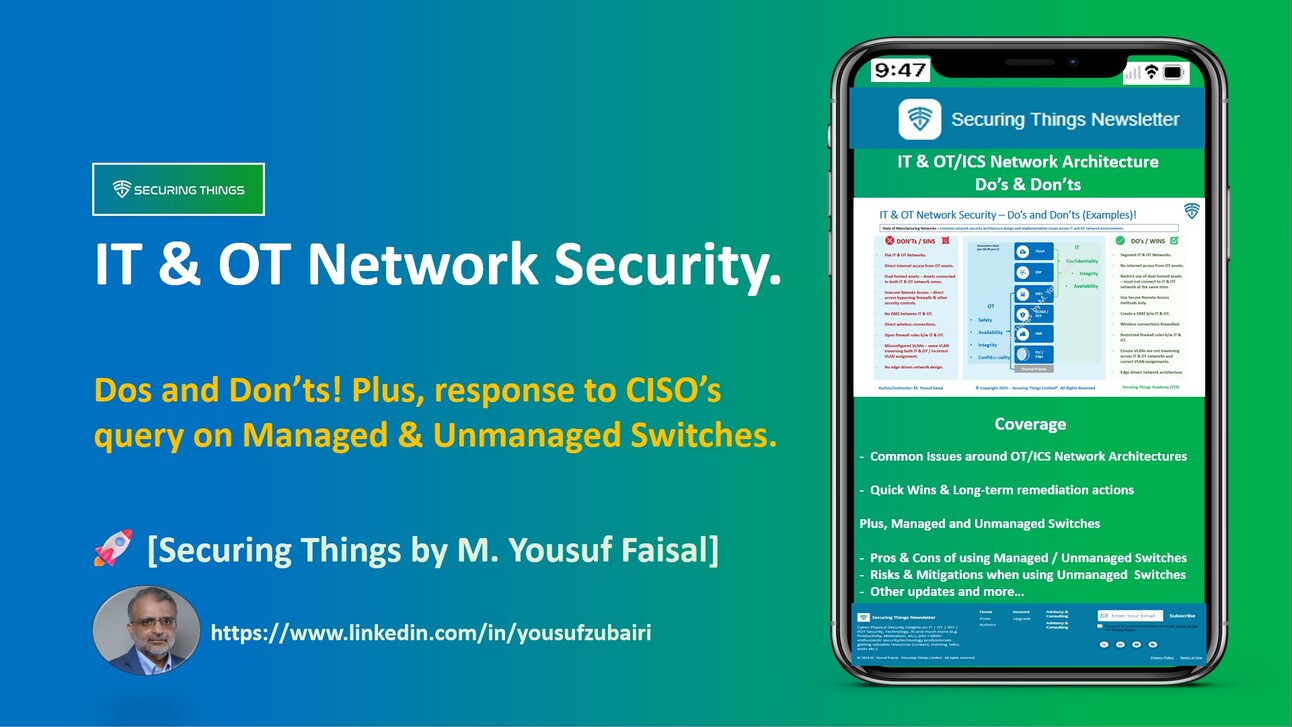IT & OT Network Security - Example Do's & Don'ts