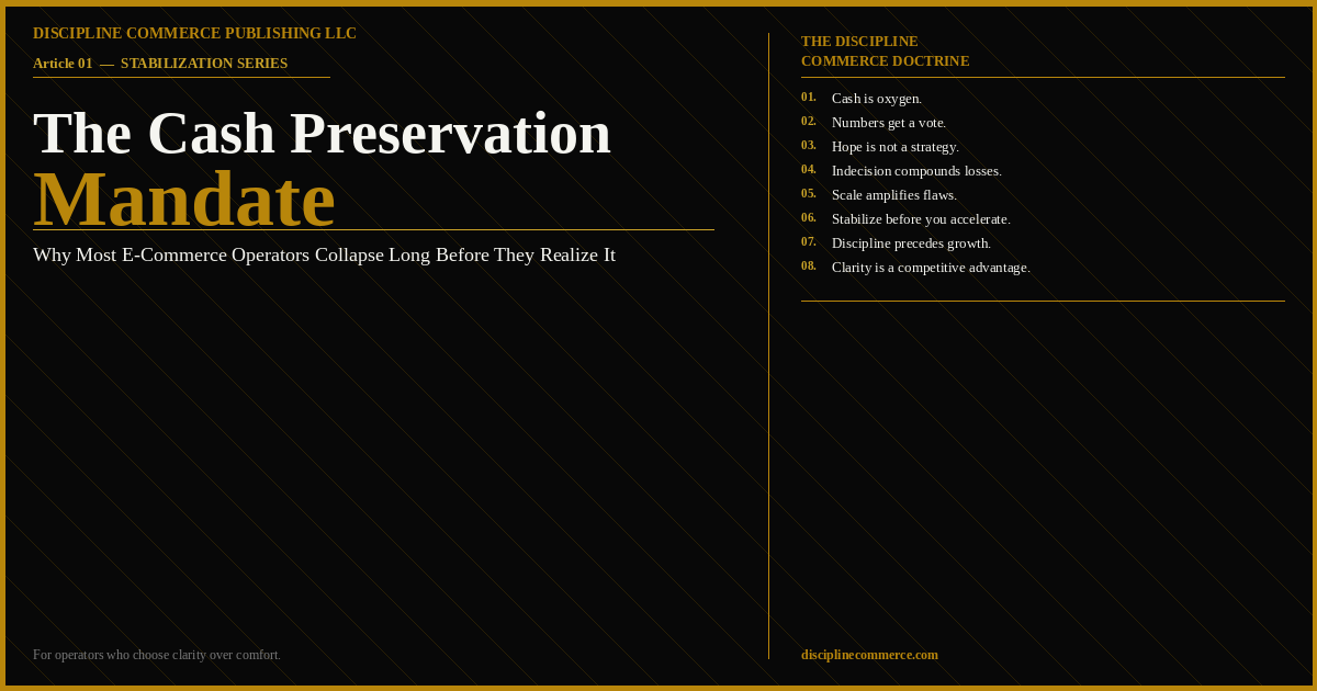 The Cash Preservation Mandate