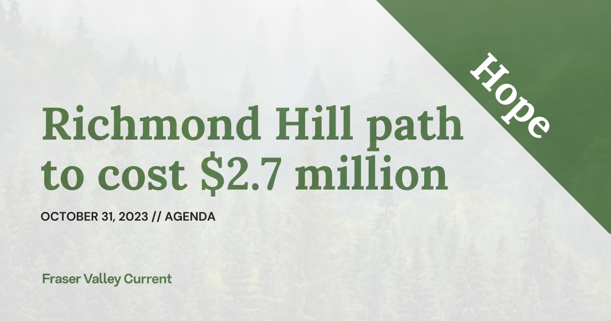 Hope path to cost $2.7 million