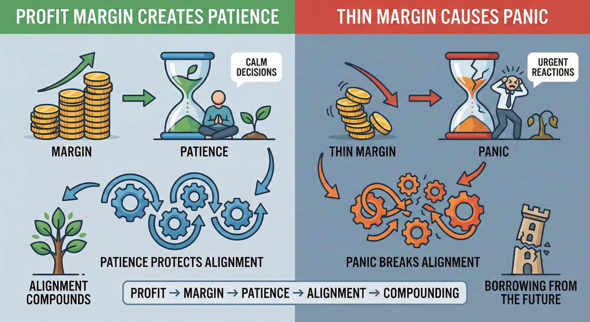 Margin creates patience (and patience is everything)