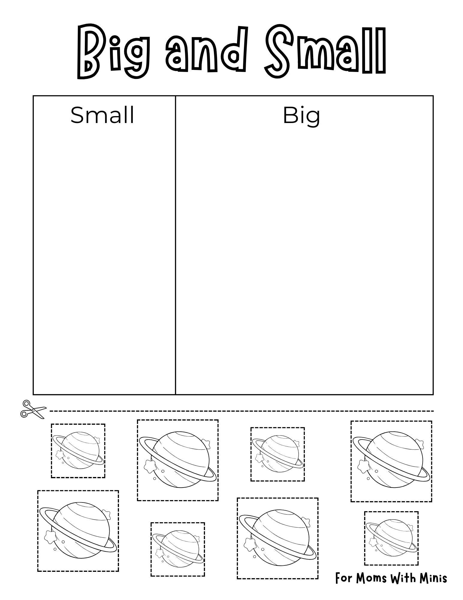 Space Themed Big or Small