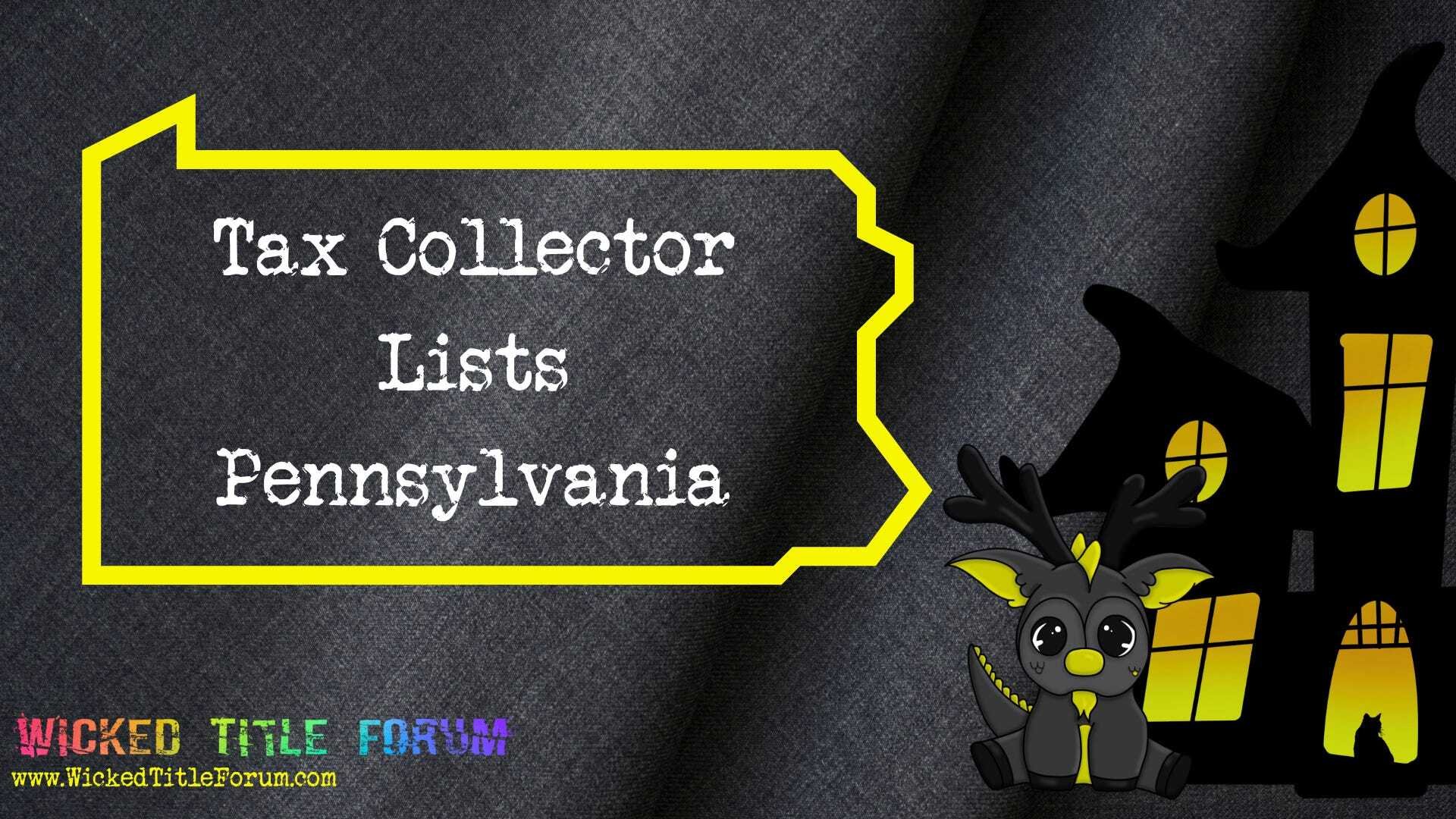🧾 Comprehensive Pennsylvania Real Estate Tax Collectors Directory