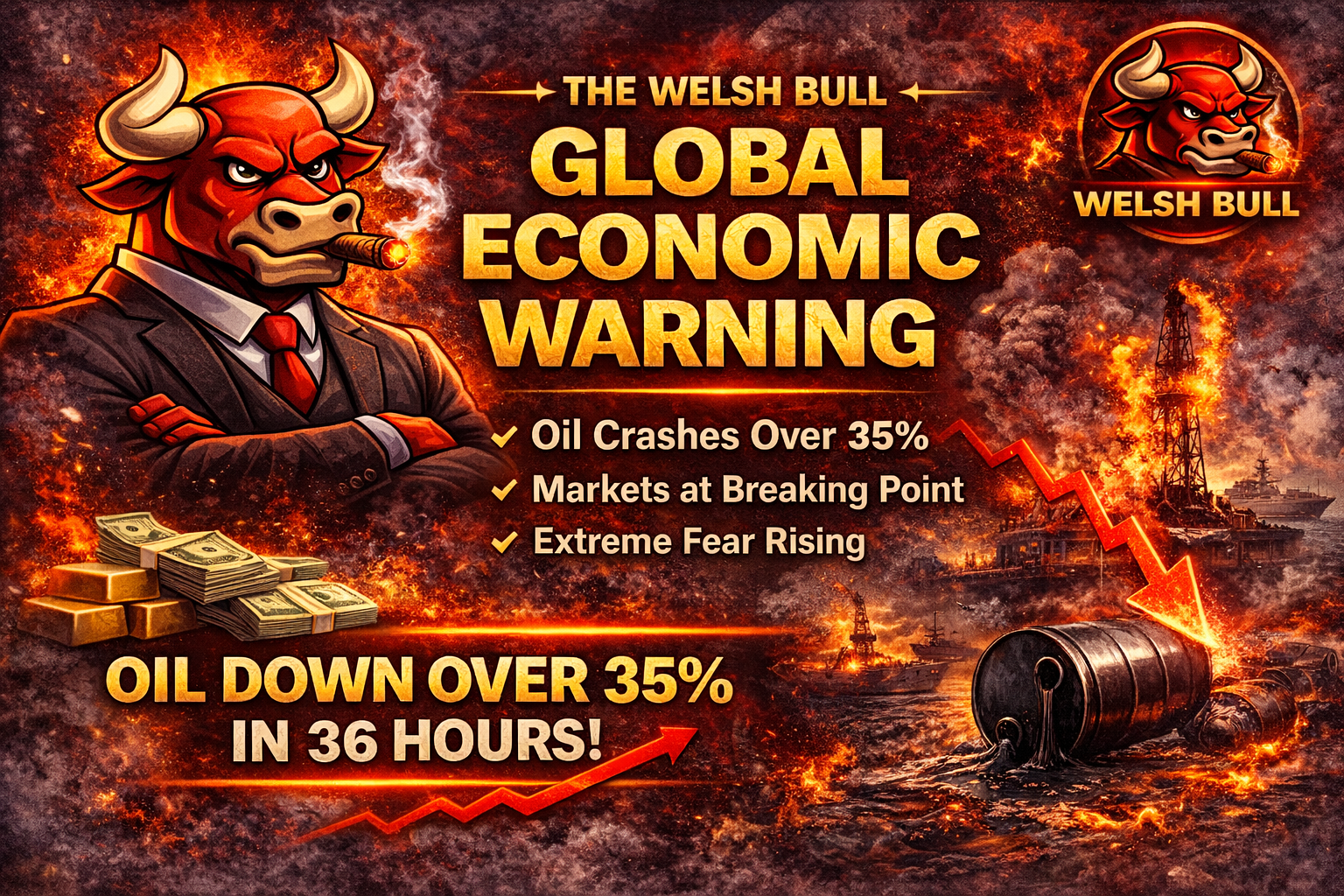 Oil Crashes 35% in 36 Hours: The Welsh Bull Market Warning