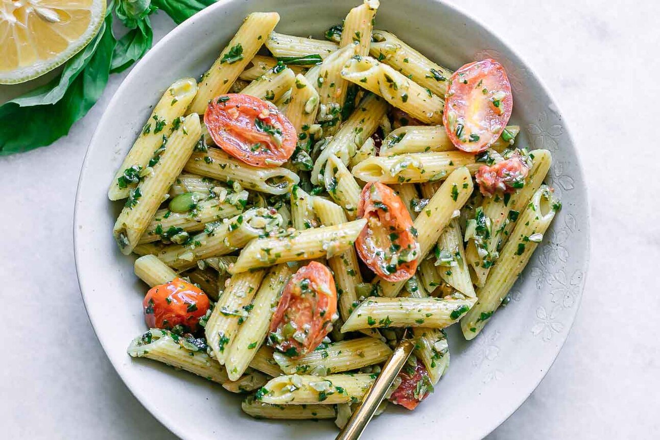 Oh, the pesto pasta possibilities!