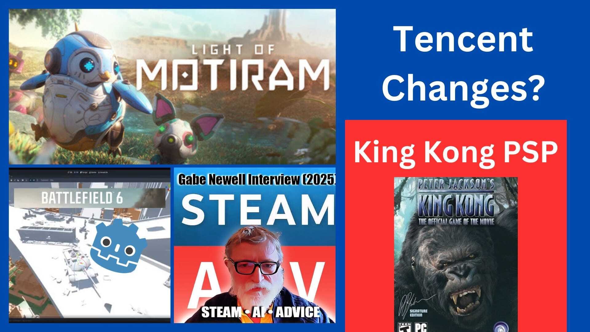 🗝️Bosskey Newsletter 47 - Light of Motiram Changes, Godot for Battlefield 6, Gabe Newell on AI