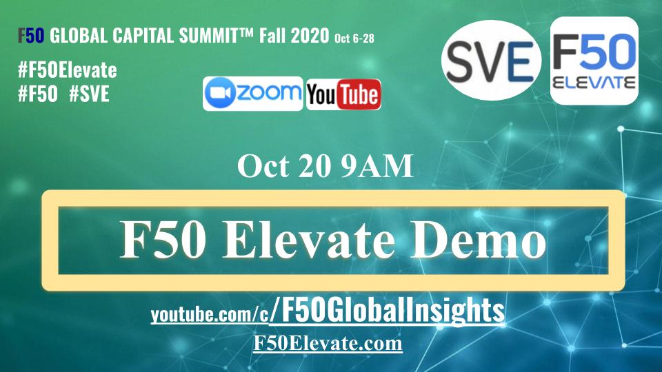 F50 Elevate Demoday 2020 Invites Global Investors