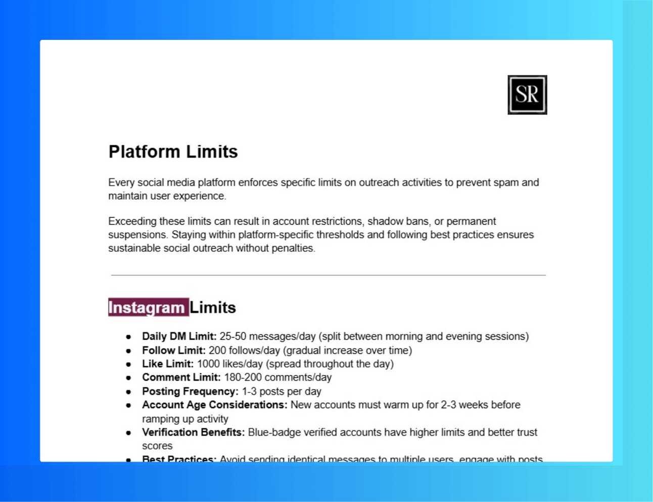 Platform Limits