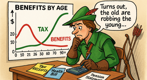 Piggy Bank, Not Robin Hood: The Popular Myth of the Welfare State