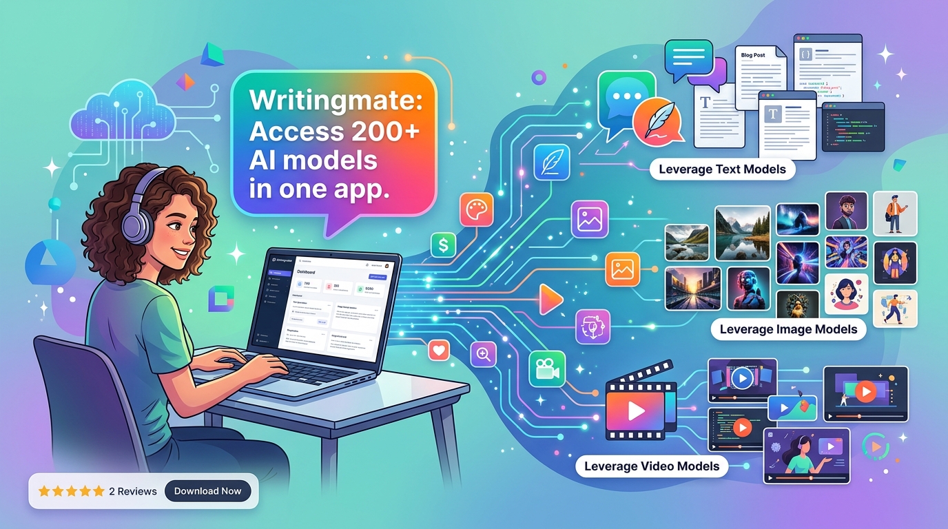 Writingmate: Access 200+ AI Models in One App – Leverage 200+ AI Models from One Workspace to Generate Text, Image, and Video Content – My AppSumo Review