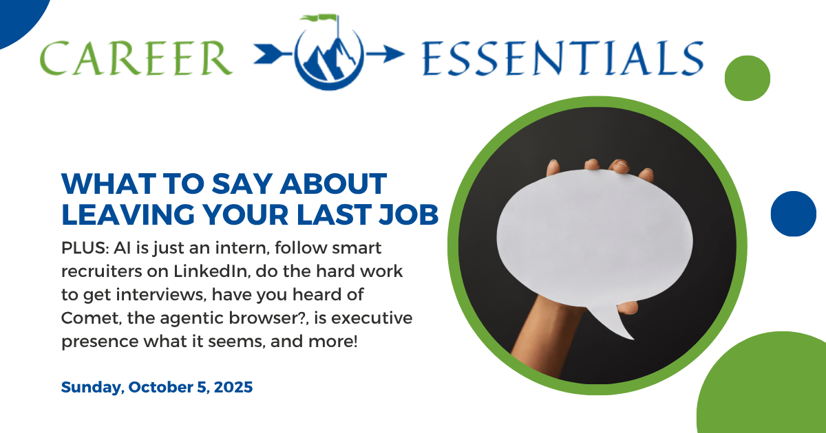 What to Say About Leaving Your Last Job