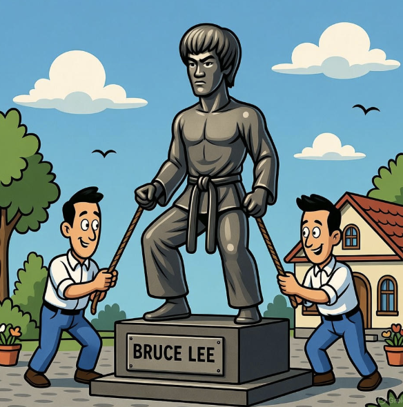 Bruce Lee statue disappears, then quietly comes back