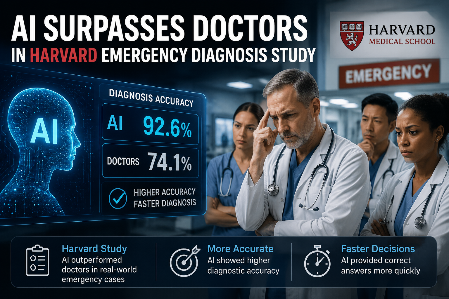 ⚕️AI Surpasses Doctors in Harvard Emergency Diagnosis Study