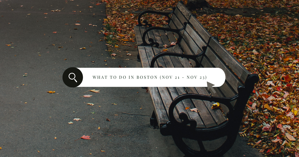 What to do in Boston this weekend (Nov 21 - 23) 