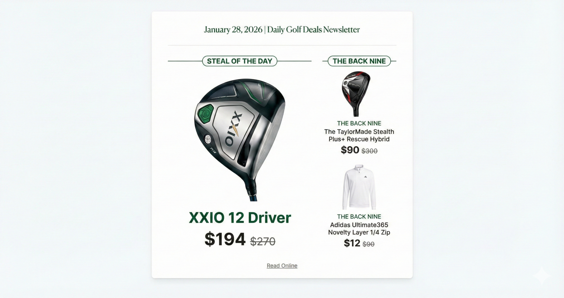 Daily Golf Steals - 01/28/2026