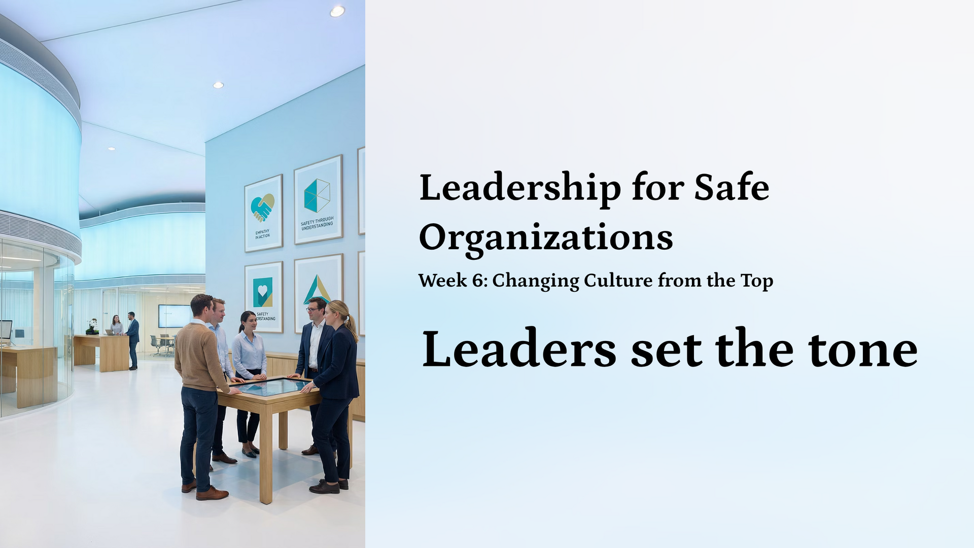 #6: Leadership for Safe Organizations - Changing Culture from the Top