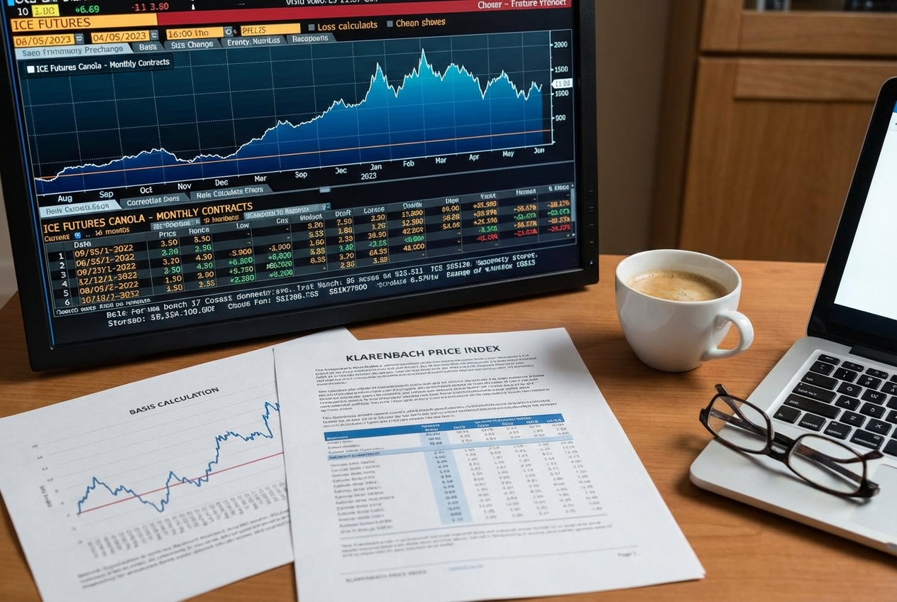 Canola Futures, Saskatchewan Cash and Basis