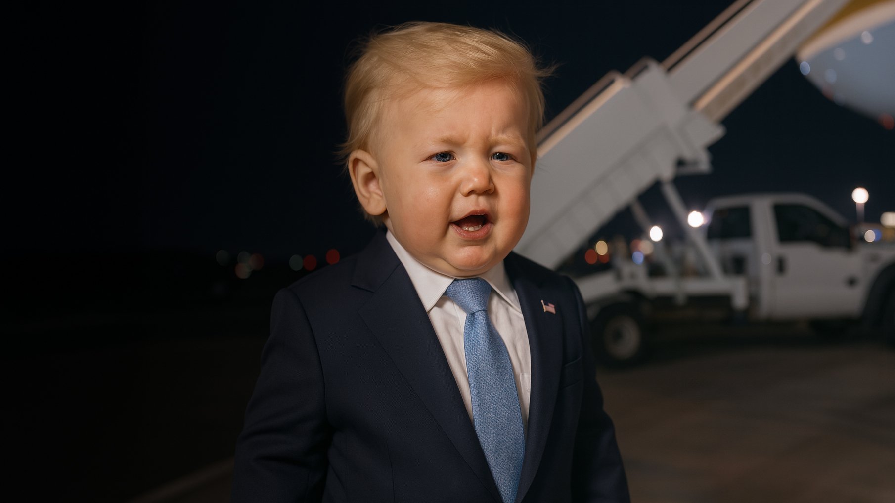 President Wobbles to the Tarmac, Announces Cheaper Turkey and Bigger Sanctions