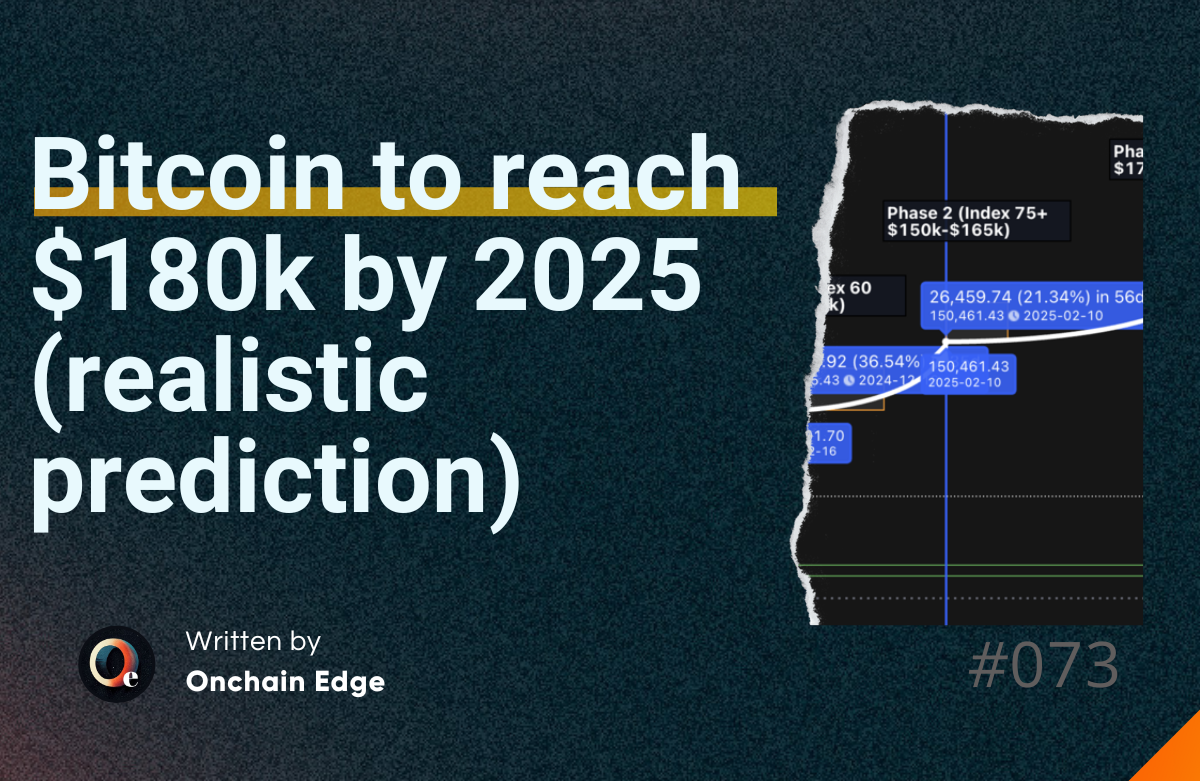 #073 - Bitcoin to reach $180k by 2025 (realistic prediction)