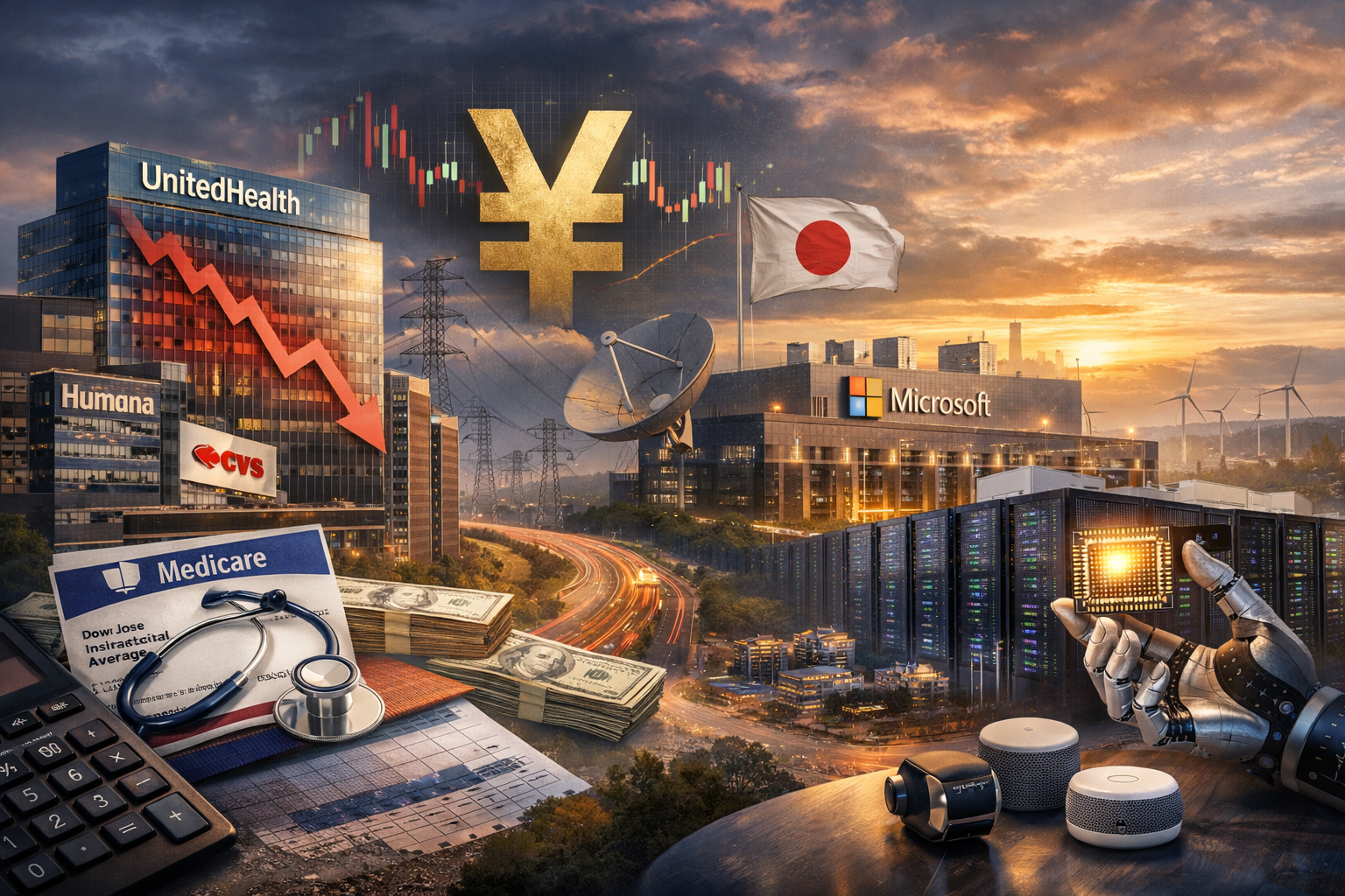 UnitedHealth Drags Dow | FX Policy | Insurers Reassess