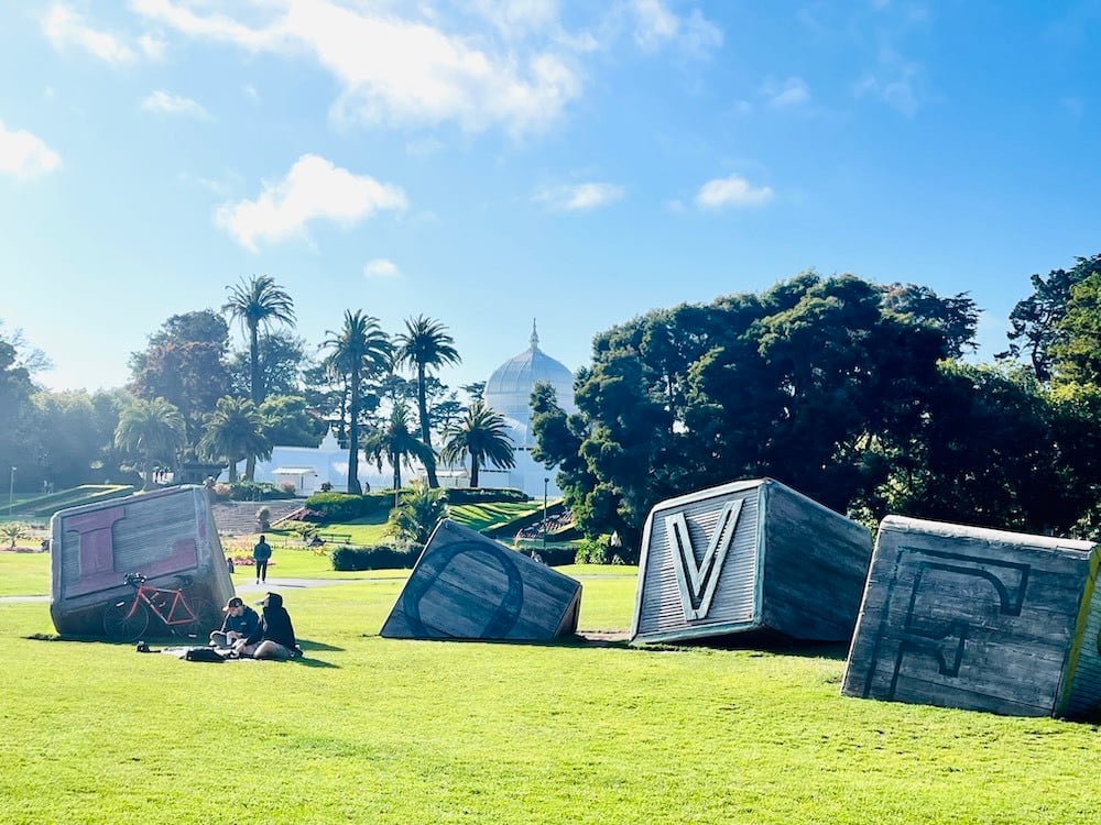Save The Beloved Golden Gate Park “LOVE Block” Sculpture