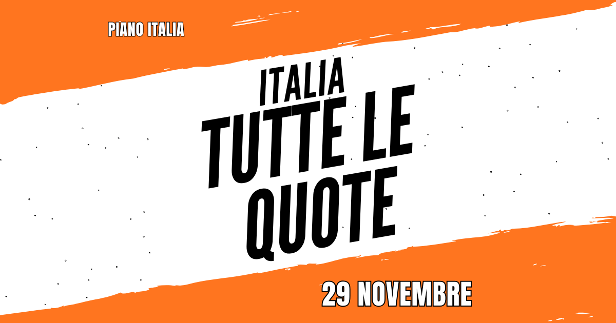 Italia pronostici 29 novembre