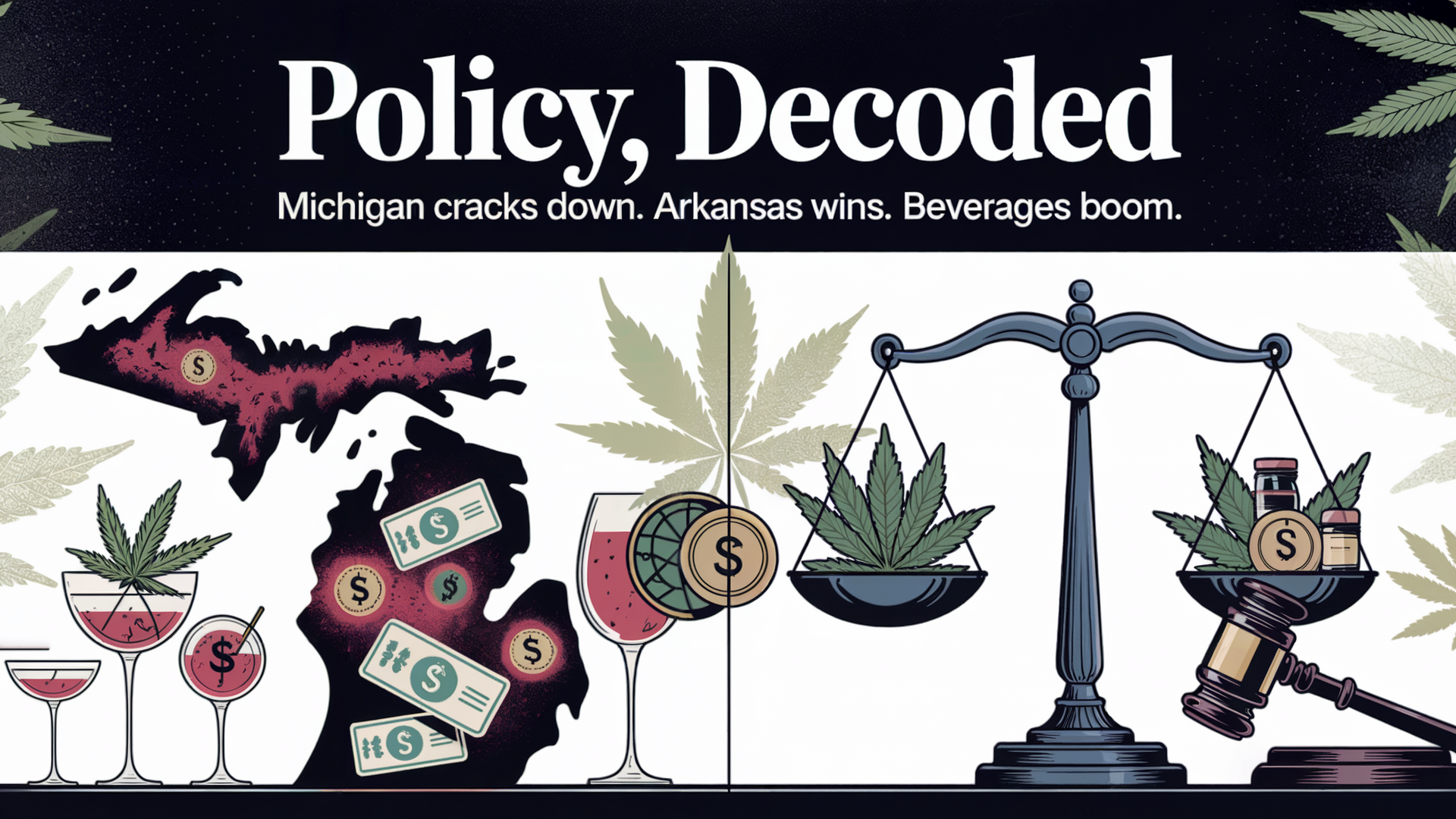 Michigan's $3.7M Cannabis Crackdown + Arkansas Hemp Victory + THC Beverages Hit $382M