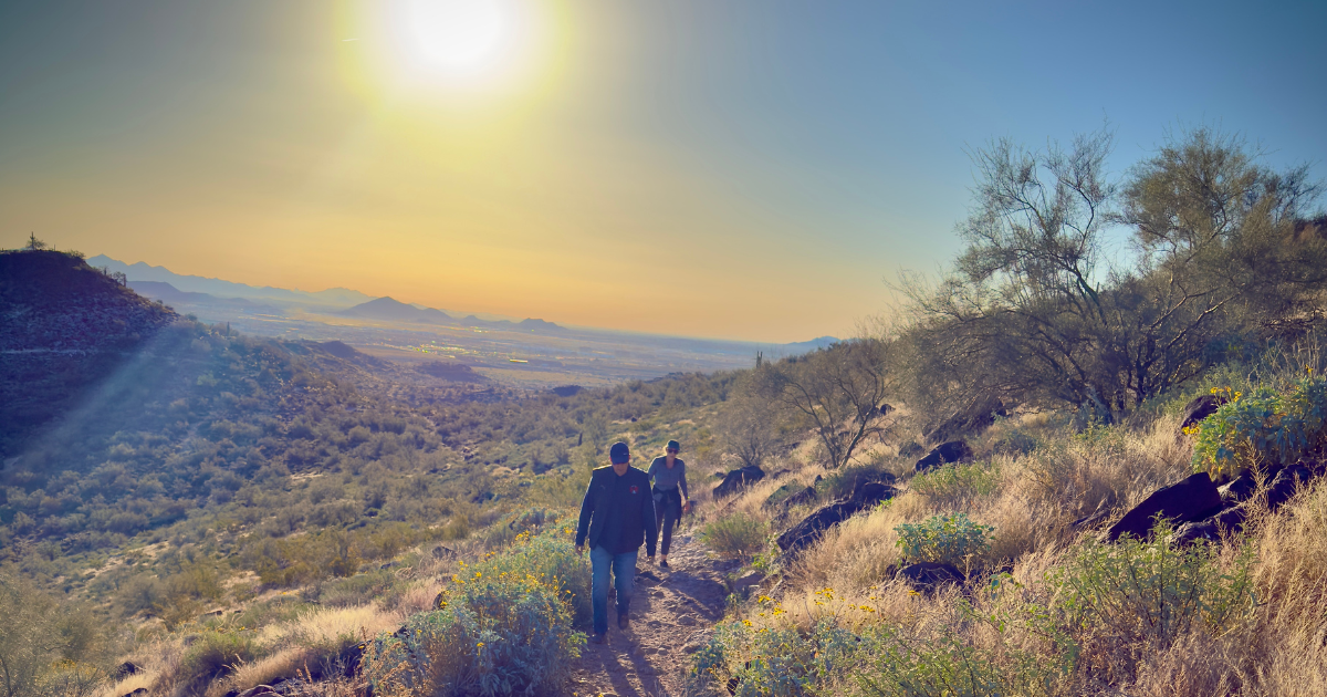 Group hike on Deem Hills Ridgeline Trail