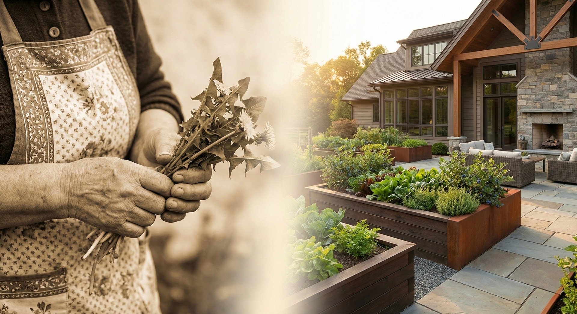 1-3 inches of snow (and Gram’s dandelion salad)