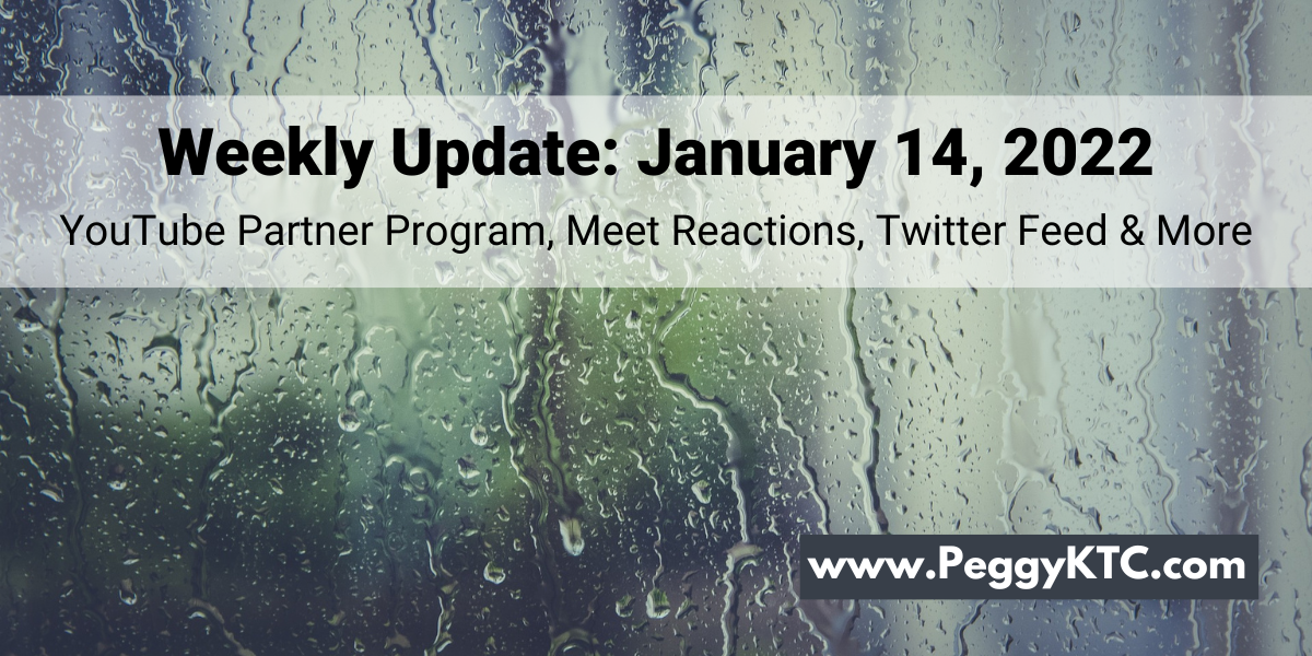 Peggy K's Creator Weekly: YouTube Partner Program, Meet Reactions, WordPress.com Newsletters